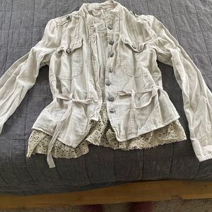 Free People linen light-weight jacket